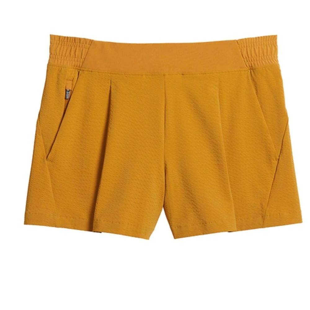 NWT Athleta Textured Brooklyn Shorts Tuscan gold